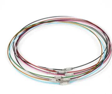 10pcs 46cm No Fade Stainless Steel Wire Necklace Cord  Choker Chain with Brass Screw Clasp For DIY Jewelry Making