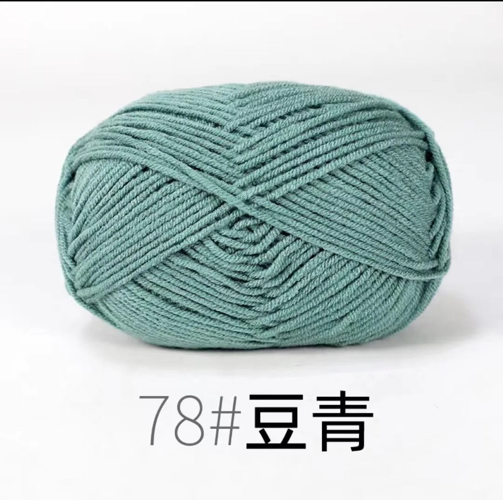 4ply Milk Cotton Knitting Yarn Set for Crochet Crafts and DIY Projects