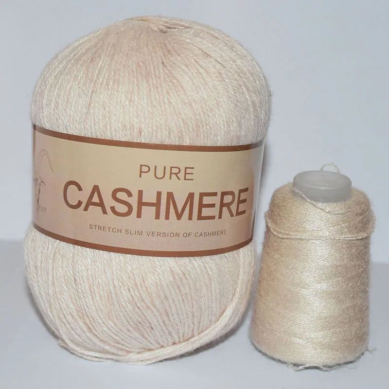 Pure Mongolian Cashmere Yarn for Crocheting 3-Ply Worsted Warm Soft Weaving Fuzzy Knitting Thread Pack of 5