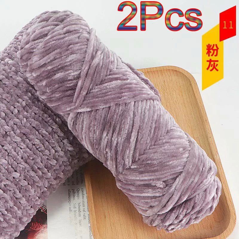 Chenille Velvet Yarn 100 Percent Polyester Amigurumi