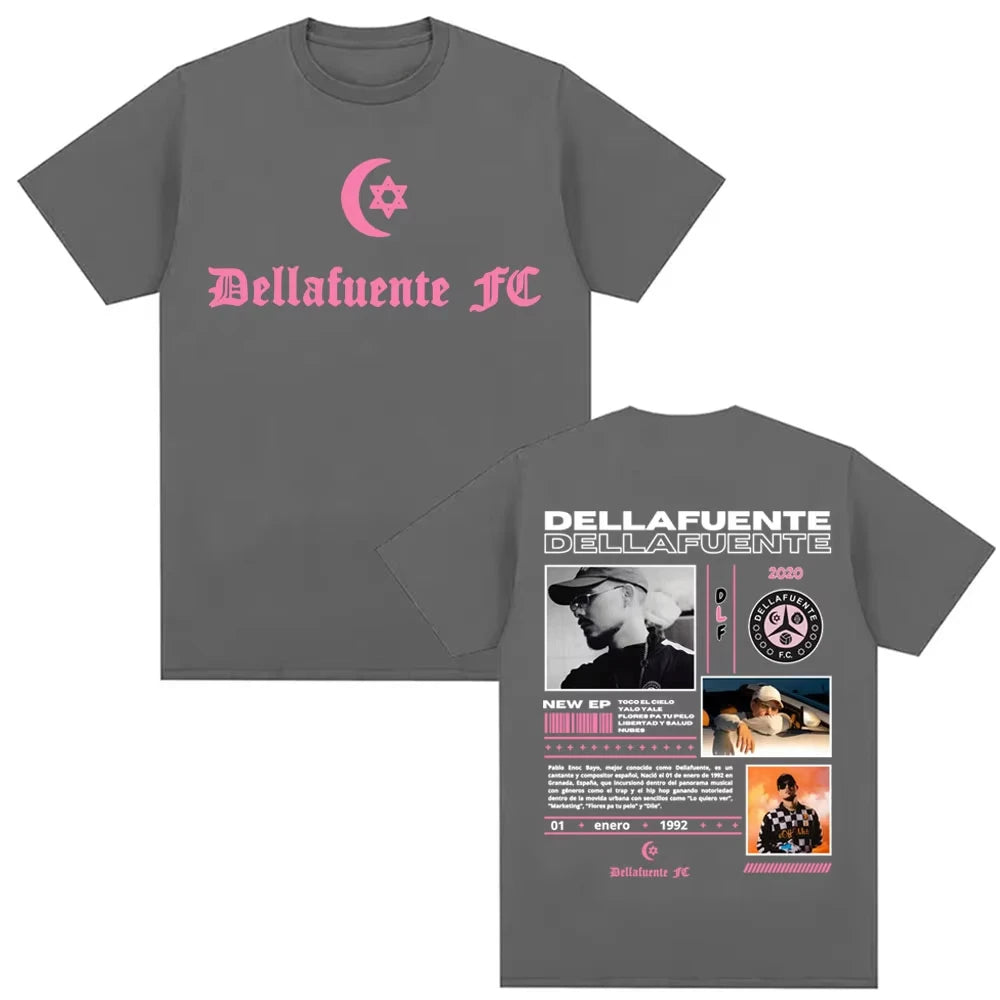 Rapper Dellafuente Tour Cover T-Shirts for Men Harajuku Fashion Trend Cool Unisex High Quality O-Neck Loose T-Shirt