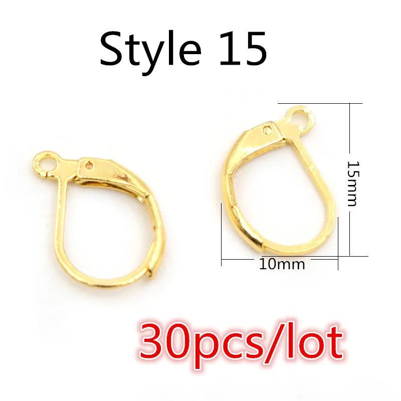(Never Fade) High Quality 316 Stainless Steel DIY Earring Findings Clasps Hooks Jewelry Making Accessories Earwire