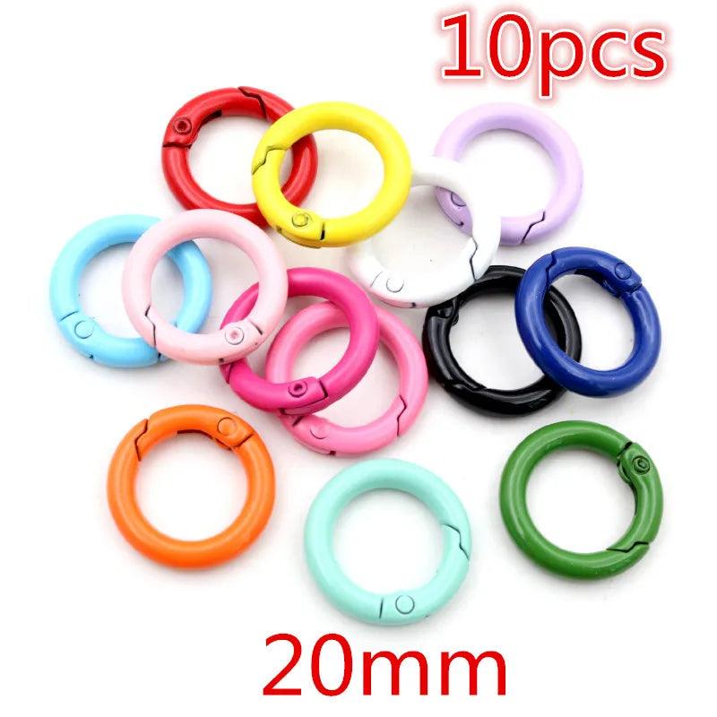 Colorful Mixed Alloy Split Jump Rings Lobster Clasp Eyelets Screw Pins Keychain DIY Jewelry Making Accessories Supplies