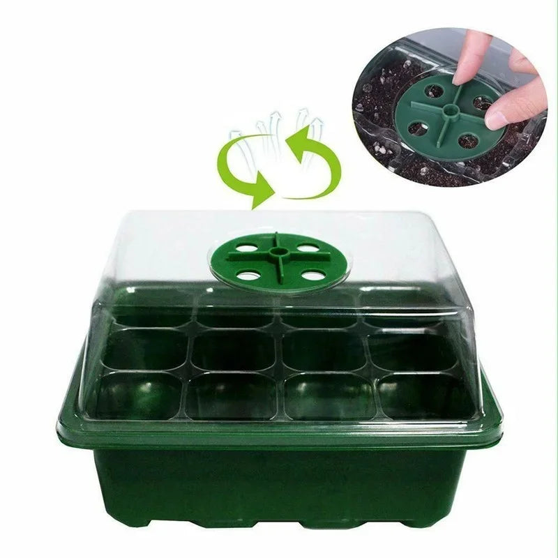 12 Cells Hole Plant Seeds Grow Box Gardening Sowing Tray Tools Plant Pots Pots for Plants Plant Pot Garden Accessories