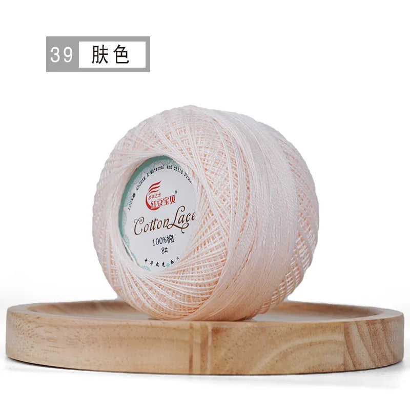 100% Cotton Mercerized Crochet Yarn 45g for Knitting and Embroidery Projects