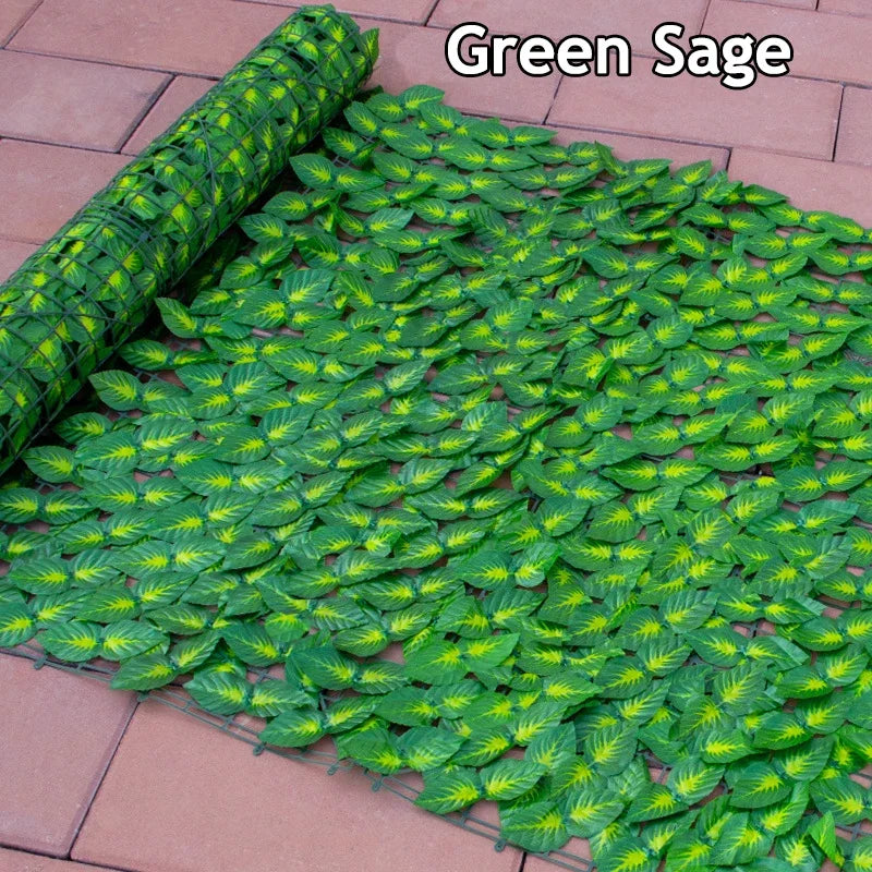 Artificial Ivy Hedge Green Leaf Fence Panels Faux Privacy Fence Screen for Home Outdoor Garden Balcony Decoration 1X3m