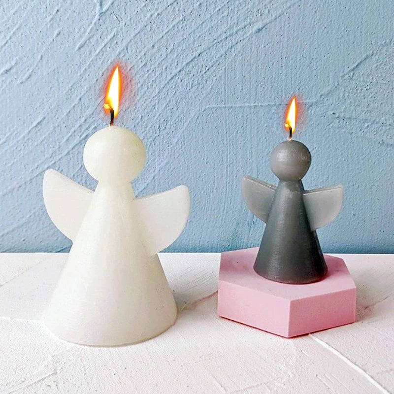 Creative Angel Acrylic Candle Mould DIY PC Aromatic Candle Making  Soap Resin Molds Christmas Gifts Craft Supplies Home Decor