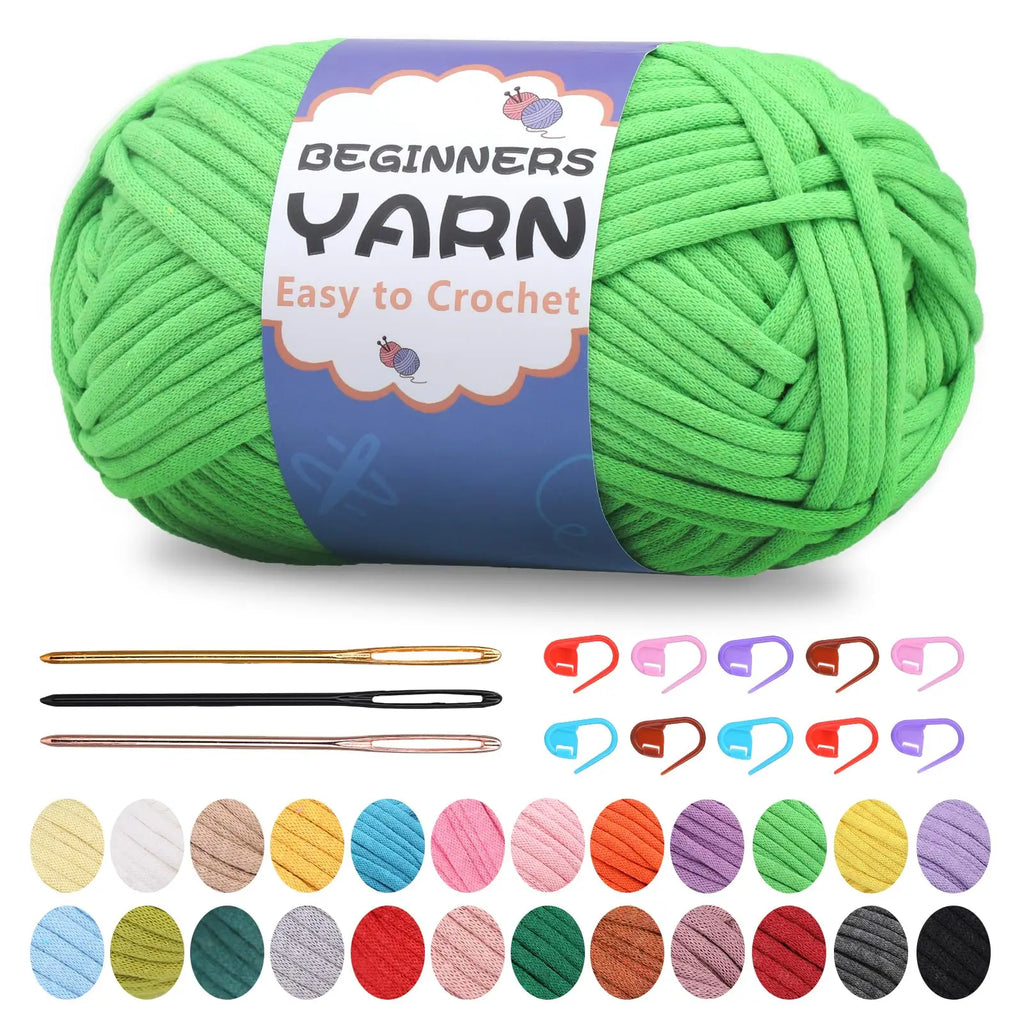 Fenrry 200g Crochet Yarn for Beginners with Stitch Markers