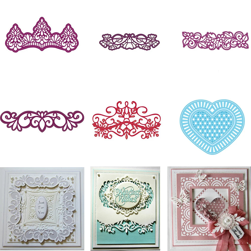 Retro Edges Metal Cutting Dies for DIY Card Making and Scrapbooking Crafting Supplies