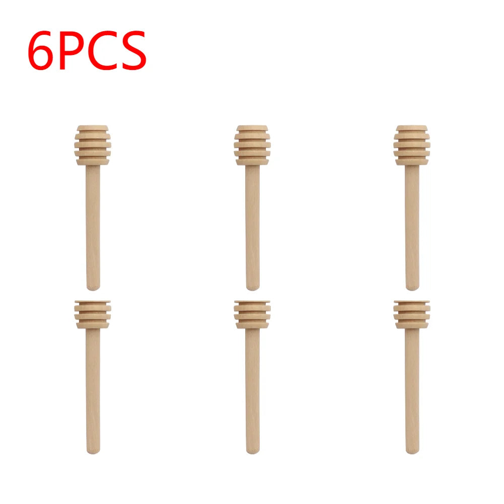 1-20pcs Wooden Honey Dipper Stick Honey Stirrers Long Handle Honey Spoon Dispense Drizzle Honey Wedding Party Favors for Honey