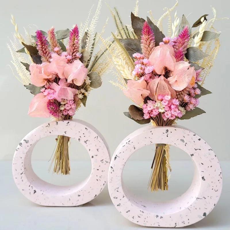 DIY Hydroponic Vase Silicone Mould Circular Arch Test Tube Water Culture Vase Gypsum Cement Mold Resin Dripping Mold Home Decor