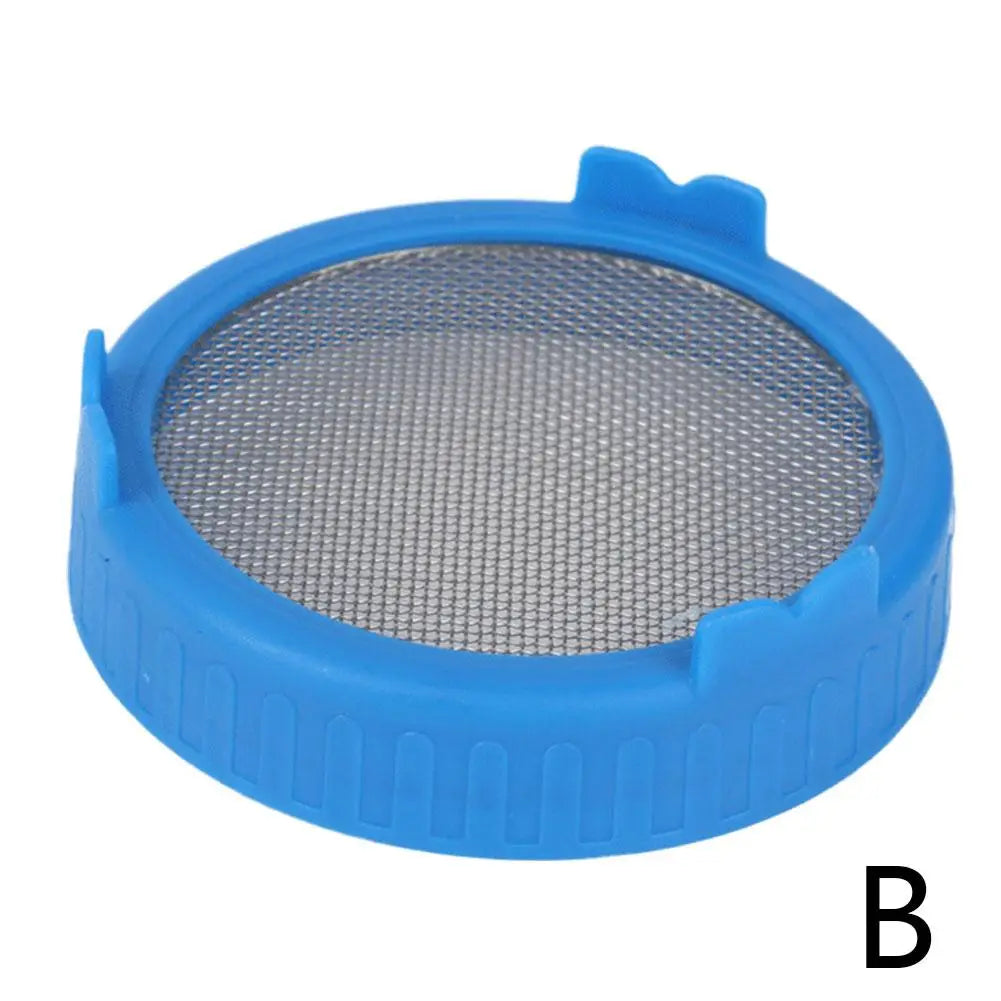 86mm Wide Mouth Sprouting Jar Plastic Bean Sprouting Cap Seedling Tray with Stainless Steel Screen Mesh Cover Sprout Maker ﻿