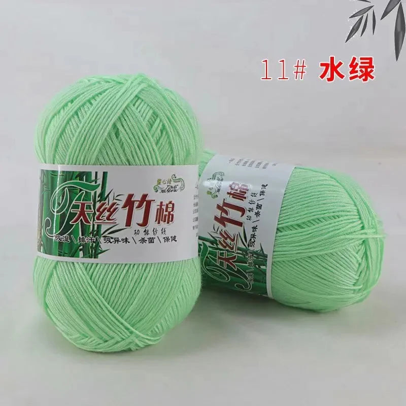 Bamboo Charcoal Cotton Yarn For Weaving 50g Ball DIY
