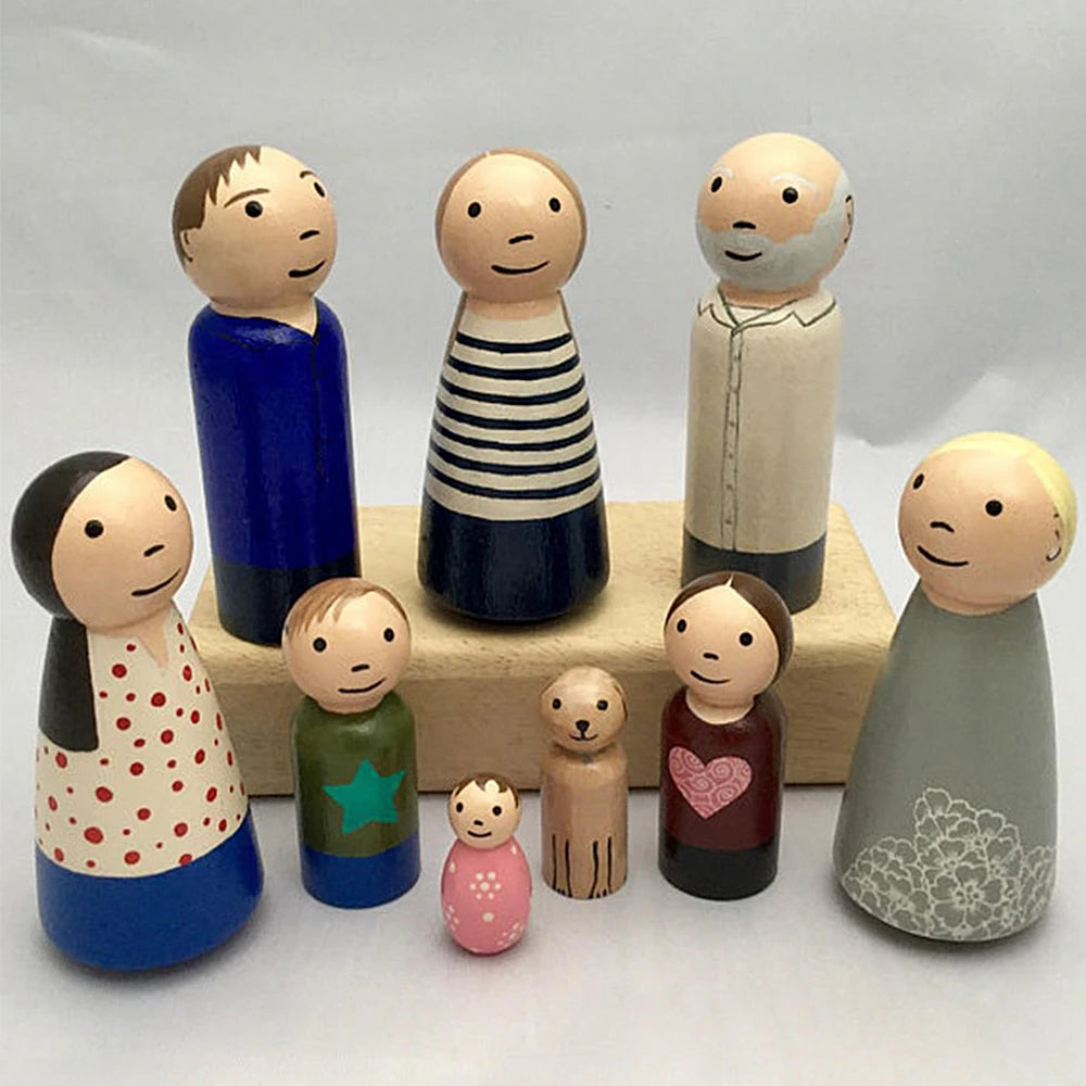 30/50 pcs Wooden Peg Dolls Unfinished Wooden Mushroom Unpainted Figures Wooden Family Decorative for Kids Painting DIY Arts 2023