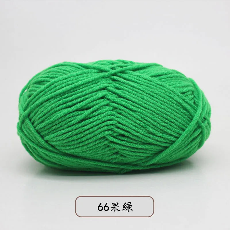 4ply Milk Cotton Knitting Yarn Set for Crochet Crafts and DIY Projects