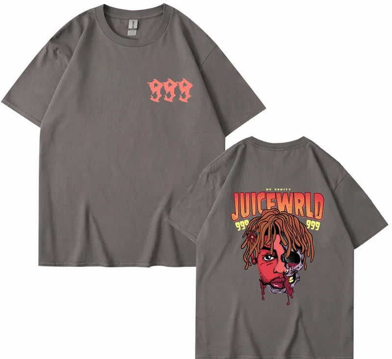 Rapper Juice Wrld 999 Short T Shirt Men's Women's Letter Printed Tshirts Y2k Casual Fashion Sportswear Summer Clothing