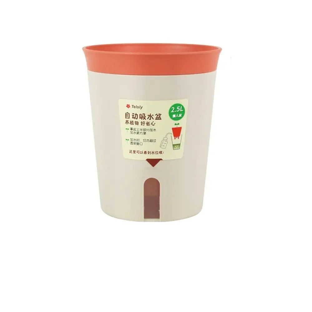 Lazy Hydroponic Flower Pot Water-Absorbing Flowerpot Succulent Plant Pot Plastic Self Watering Planter Living Room Office Decor