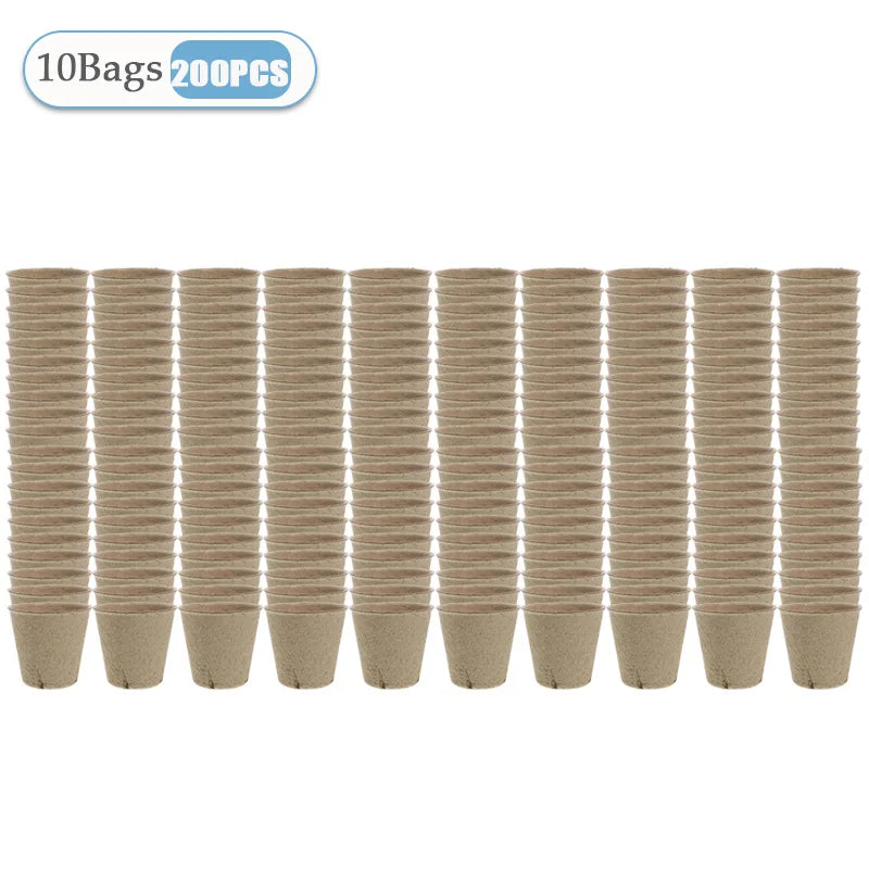 20-200PCS Seed Nursery Cup Growing Pot Tray Planter Paper Grow Plant Starter Flower Herb Biodegradable Eco-Friendly Garden Tools