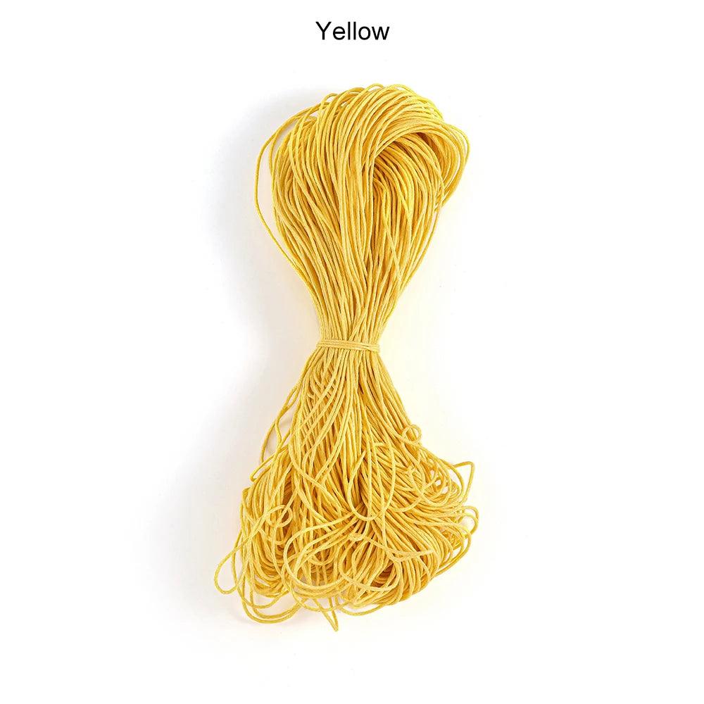 65m/Lot Waxed Cotton String Beading Cord Rope 1mm For Bracelet And Necklace Jewelry Making Weaving Supplies Accessories