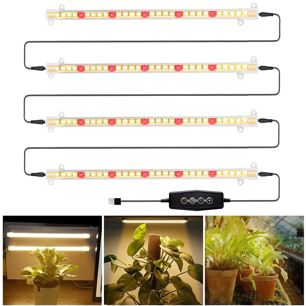 USB 5V Led Grow Plant Light Timed Adjustment 4/8/12Hours Dimmable Full Spectrum Indoor Hydroponics LED Lamp Growth Lighting
