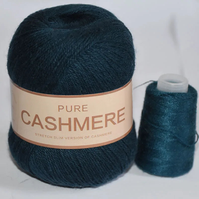 Pure Mongolian Cashmere Yarn for Crocheting 3-Ply Worsted Warm Soft Weaving Fuzzy Knitting Thread Pack of 5