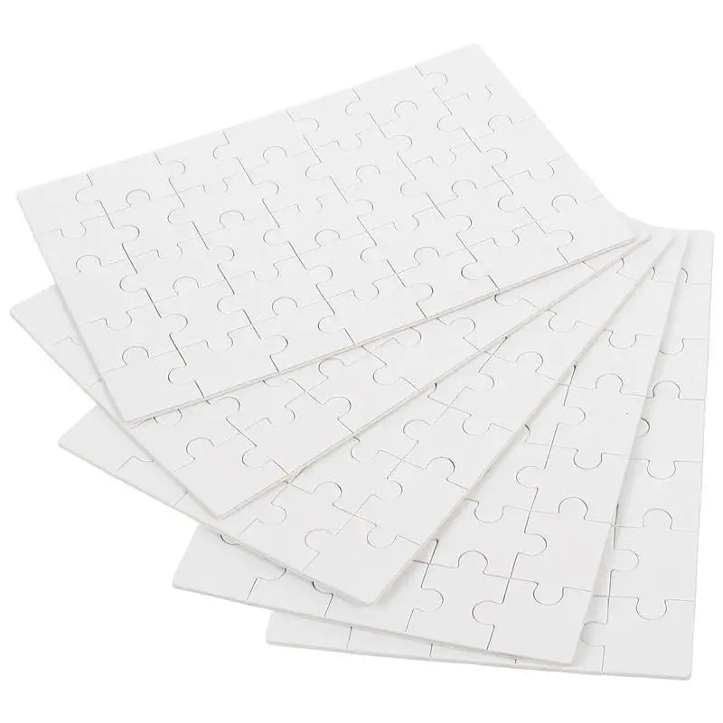 5 Sets White Puzzles Diy Diy Blank Jigsaw Puzzles Wood Sublimation Puzzles Sublimation Puzzle Blanks Sublimation Transfer Puzzle