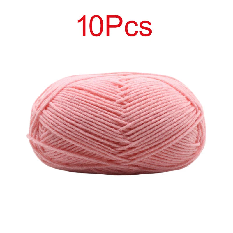 10 Pieces Multi Color Cotton Knitting Yarn Soft Warm Crocheting Yarn for Hand Knit Sweaters Hats Scarves Blankets Amigurumi