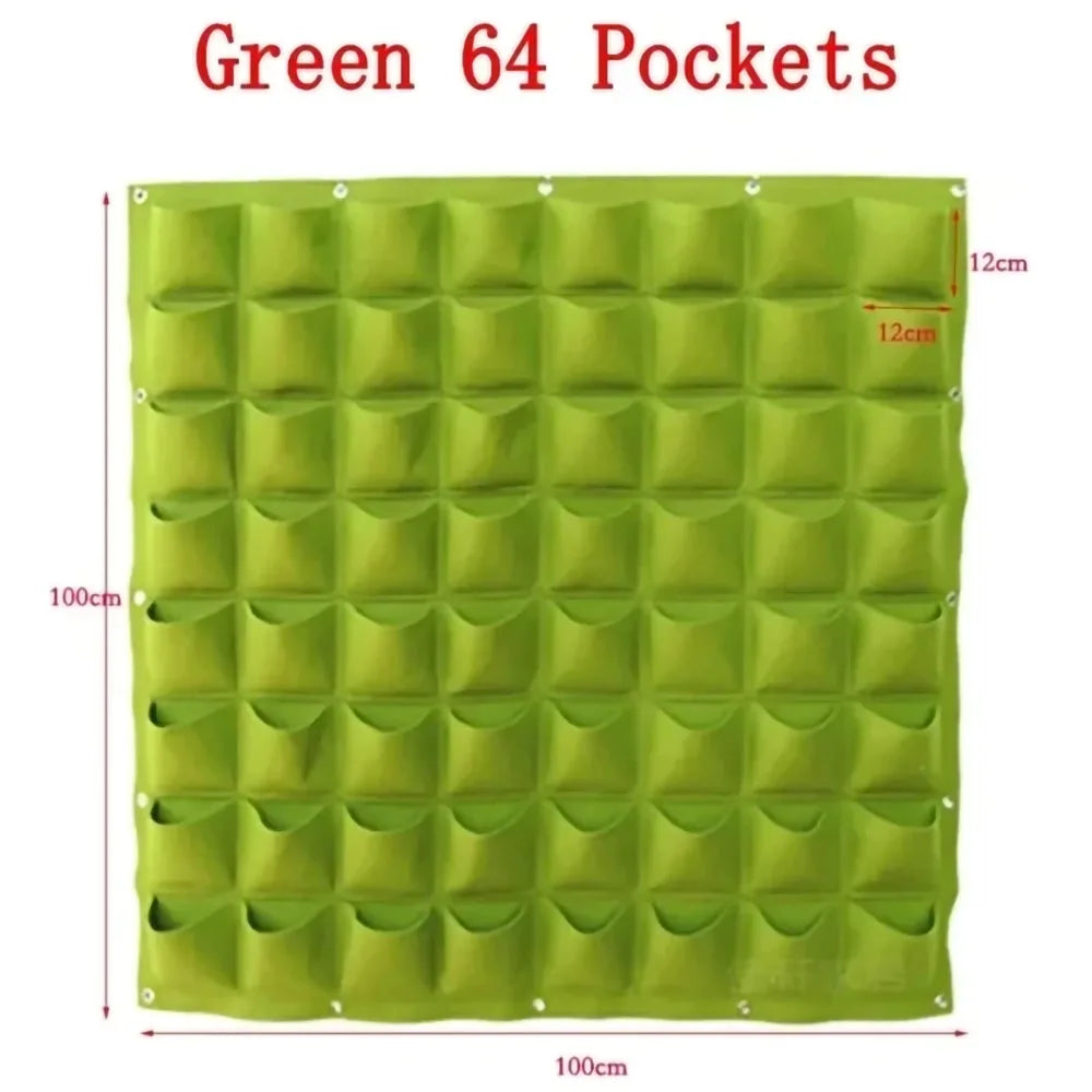 Wall Hanging Pockets Planting Bags Flower Pot Home Garden Grow Bag Garden Planter Vertical Suculentas Plant Pot Home Decor