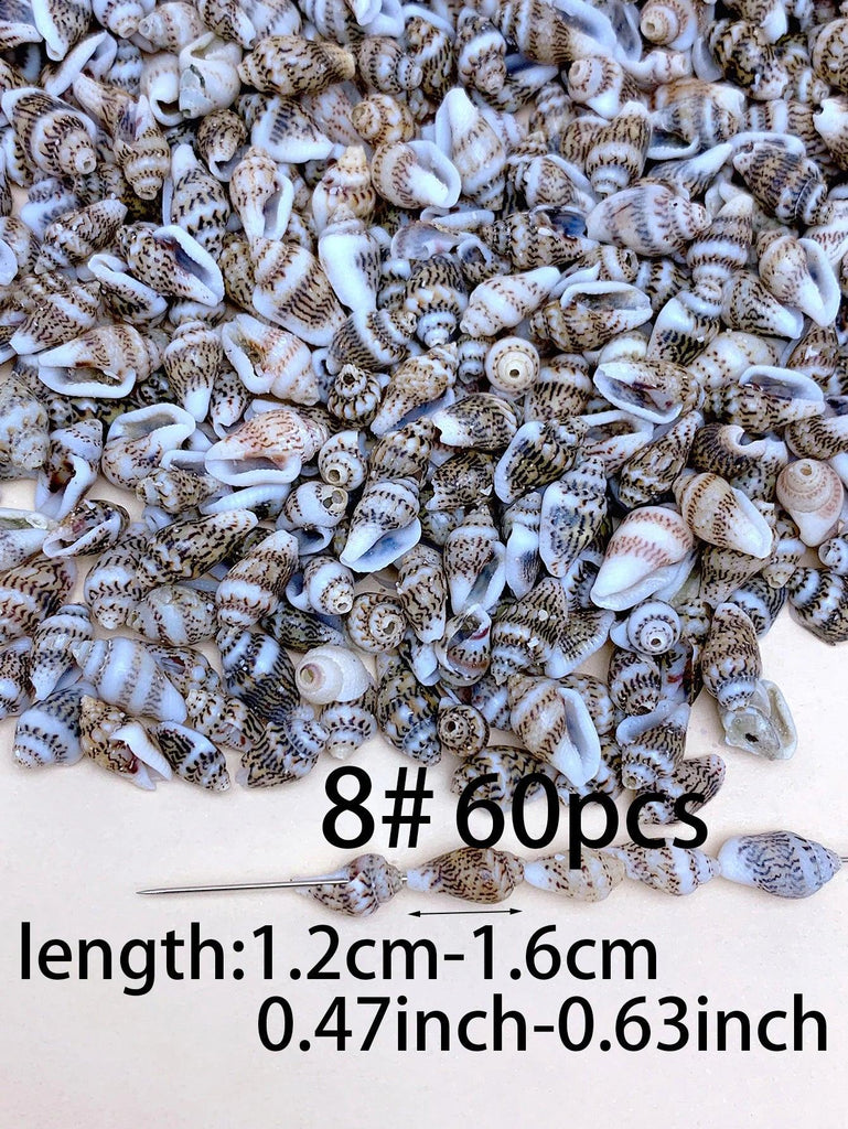 30/60/120pcs natural handmade diy with hole shell suitable for bracelet necklace earrings pendant jewelry accessories