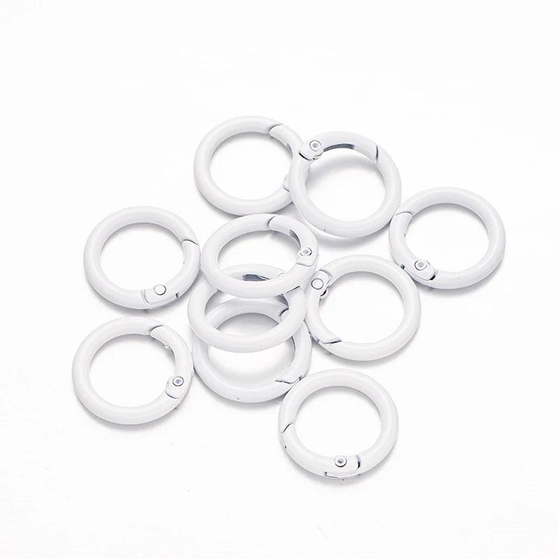 5Pcs/lot Metal O Ring Spring Clasps Openable Round Carabiner Keychain Bag Clips Hook Dog Chain Buckles Connector For DIY Jewelry