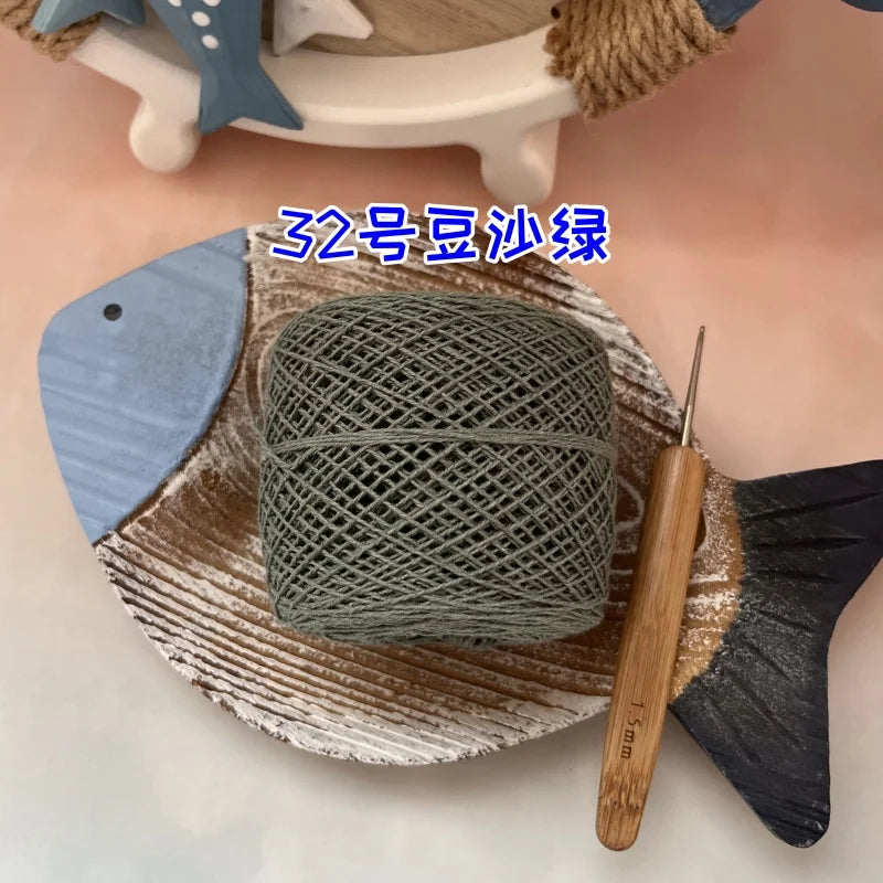 100g 100% Cotton Crocheting Lace Yarn for Hand Knitting and Amigurumi Projects