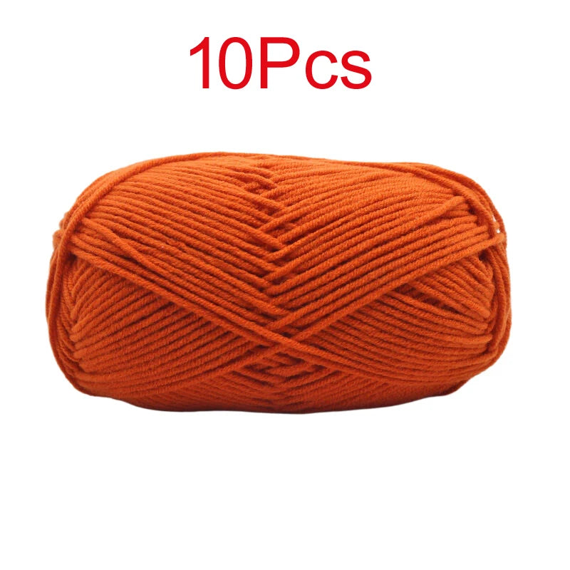 10 Pieces Multi Color Cotton Knitting Yarn Soft Warm Crocheting Yarn for Hand Knit Sweaters Hats Scarves Blankets Amigurumi