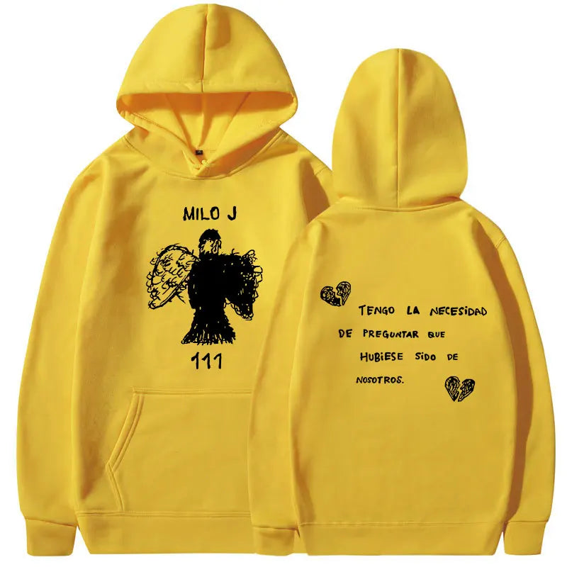 Rapper Milo J Hoodies 111 Album Merch Hooded Sweatshirt Men Women Clothes Fashion Hip Hop Vintage Long Sleeve Pullover Fans Gift