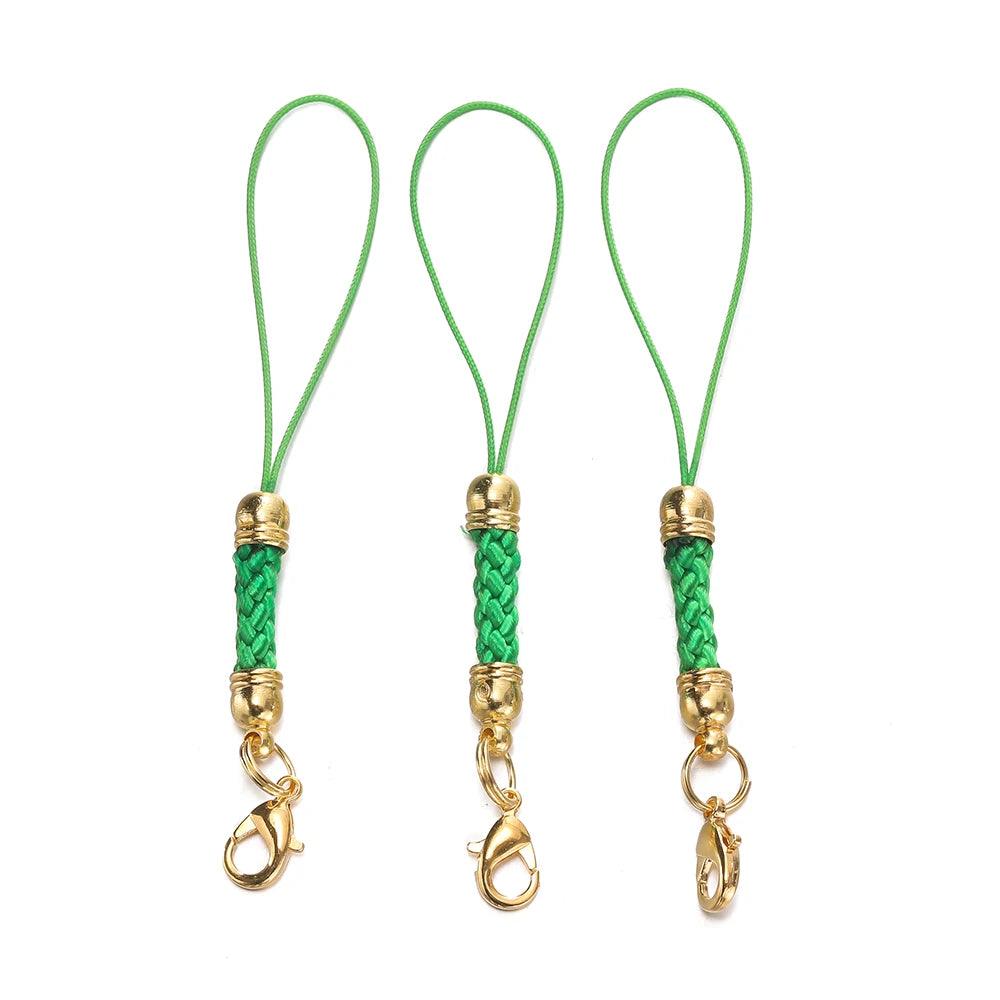 10/20pcs Keychain Rope with Lobster Clasp Jump Rings Lanyard Lariat Strap Cord For DIY Keyring Pendant Jewelry Making Supplies