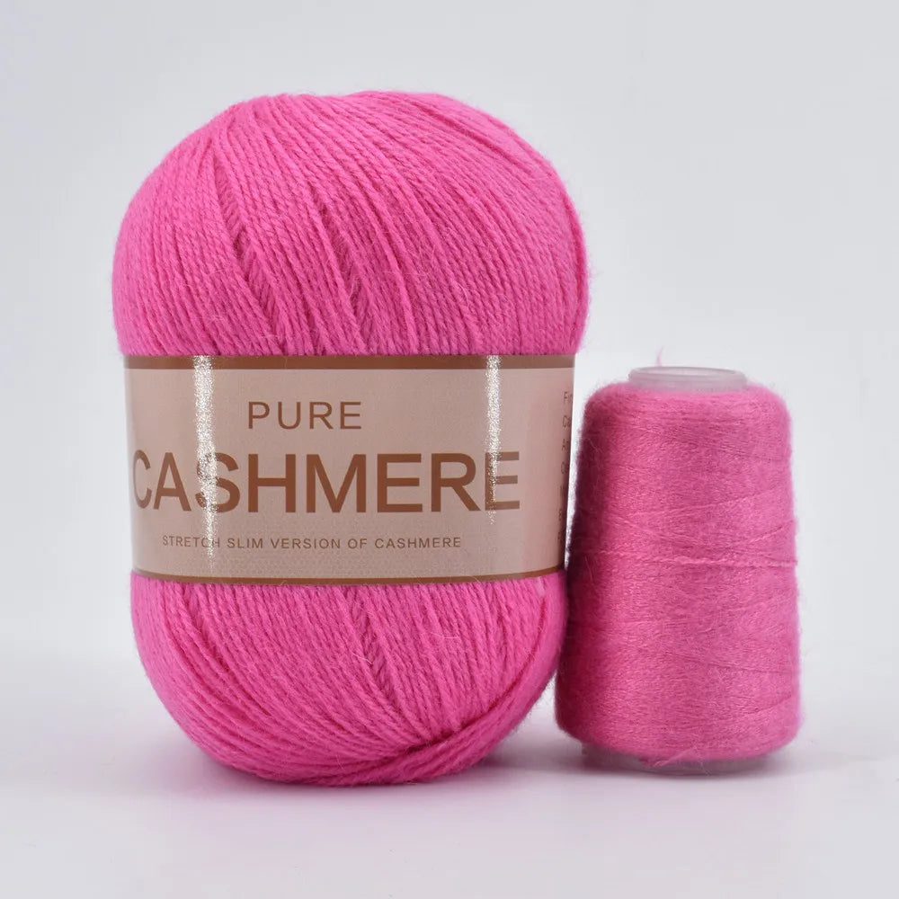 Pure Mongolian Cashmere Yarn for Crocheting 3-Ply Worsted Warm Soft Weaving Fuzzy Knitting Thread Pack of 5