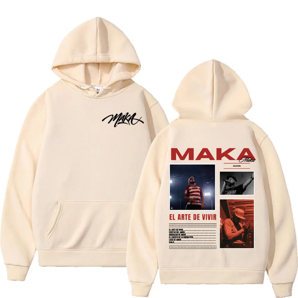 Rapper Maka Aura 2025 Tour Merch Hoodies Men Women Harajuku Hip Hop Street Sweatshirt Casual Fleece Long Sleeve Pullovers Hoodie