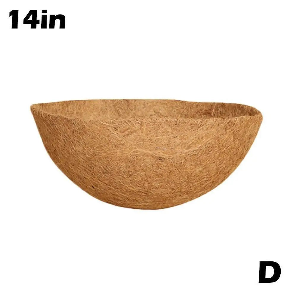 8/10/12/14/16/18 Inch Hanging Basket Liner Round Coconut Liners for Planters 100% Natural Coco Basket Replacement Liner Outdoor