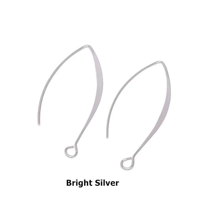 20Pcs 925 Sterling Silver Plated Ear Wires V-shape Earrings Hook For DIY Earring Jewelry Making Crafting