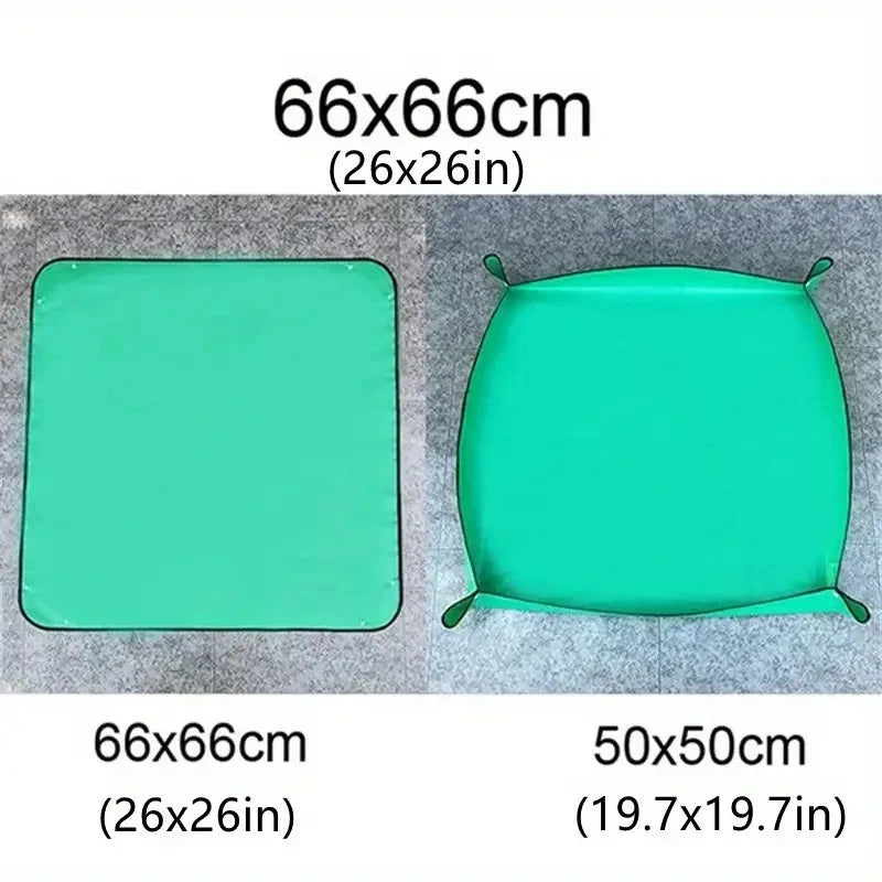 1pc Planting Mat PE Gardening Potting Mat DIY Foldable Waterproof Flower Plant Transplanting Mats For Gardening Tools, 19.69/25.