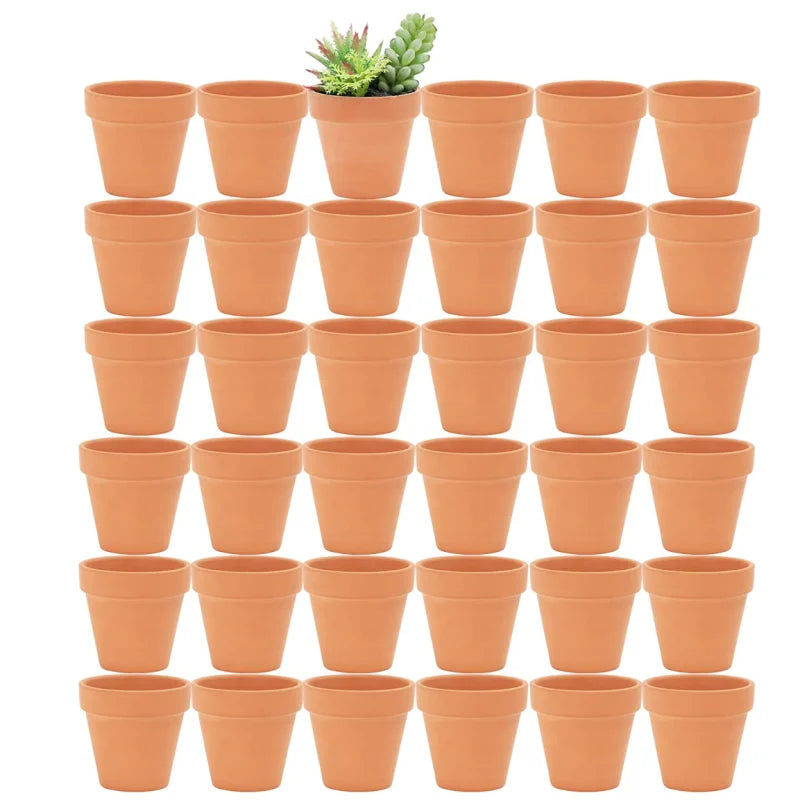 36Pcs Terra Cotta 1.9 Inch Clay Pottery Planter Cactus Flower Pots Succulent Pot with Drainage Hole- Great for Plants,Crafts