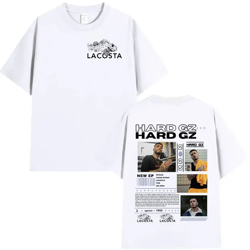 Rapper HARD GZ Tour Graphic T-Shirt Retro High Quality Hip Hop Cotton Streetwear for Men and Women