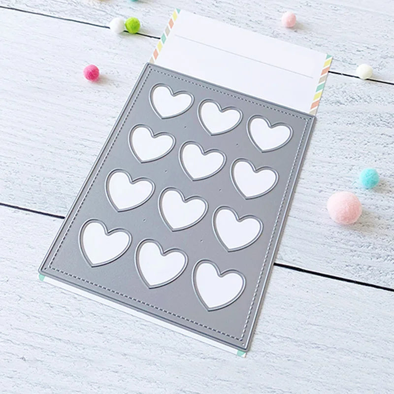 Scalloped Round Love Heart Dialogue Frame Metal Loveya Words Cutting Dies for DIY Scrapbooking Valentine Day Decor Paper Cards