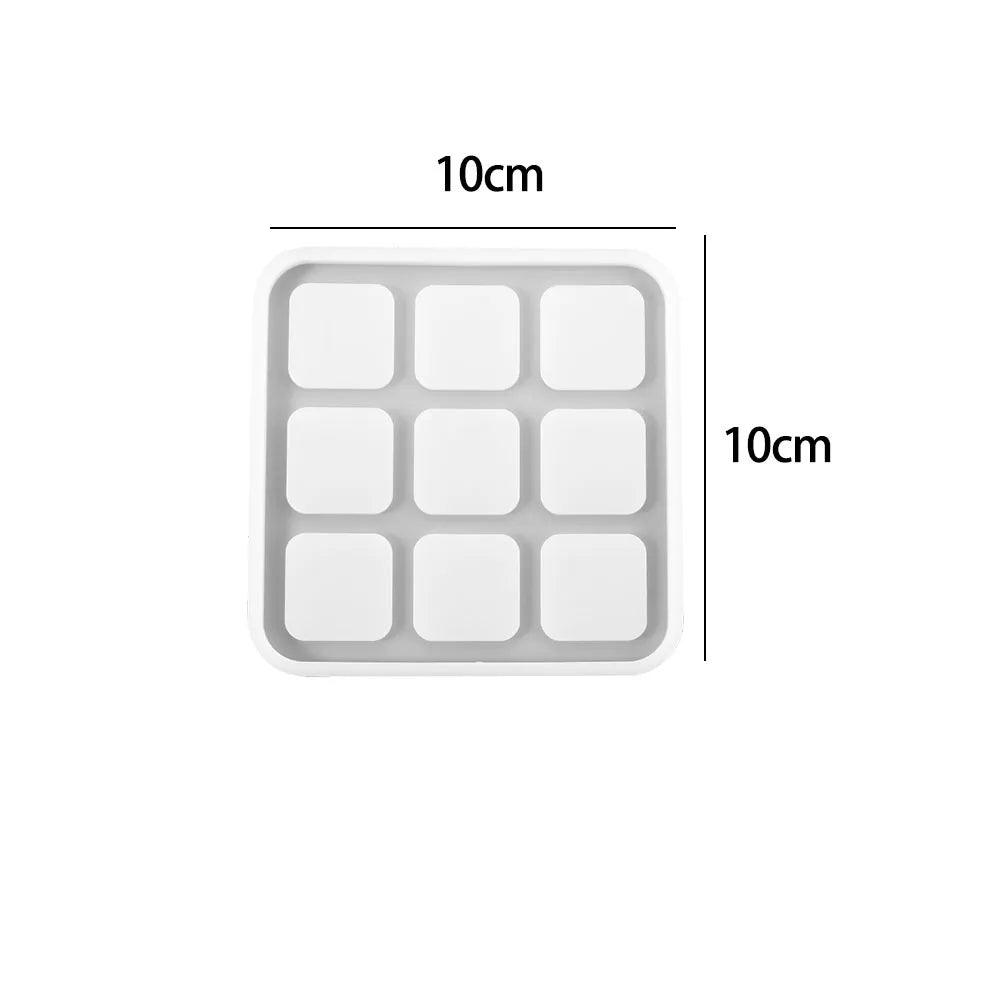 Small Tic Tac Toe OX Chess Game Mirror Silicone Casting Mold for DIY Resin UV Epoxy Jewelry Tools Craft Handmade Making
