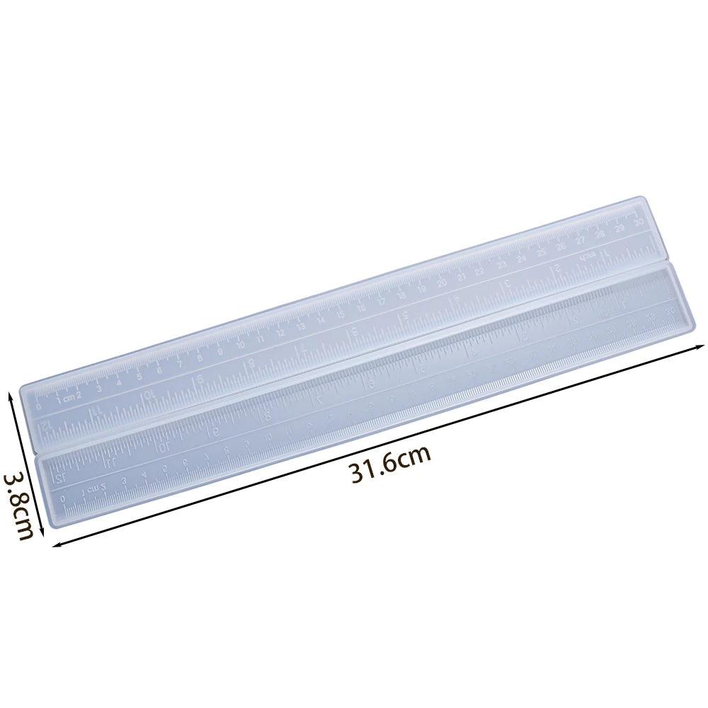 30cm Extended Ruler Protractor Epoxy Resin Silicone Mold Triangle Right Angle Ruler Mould DIY Epoxy Resin Craft Casting Molds