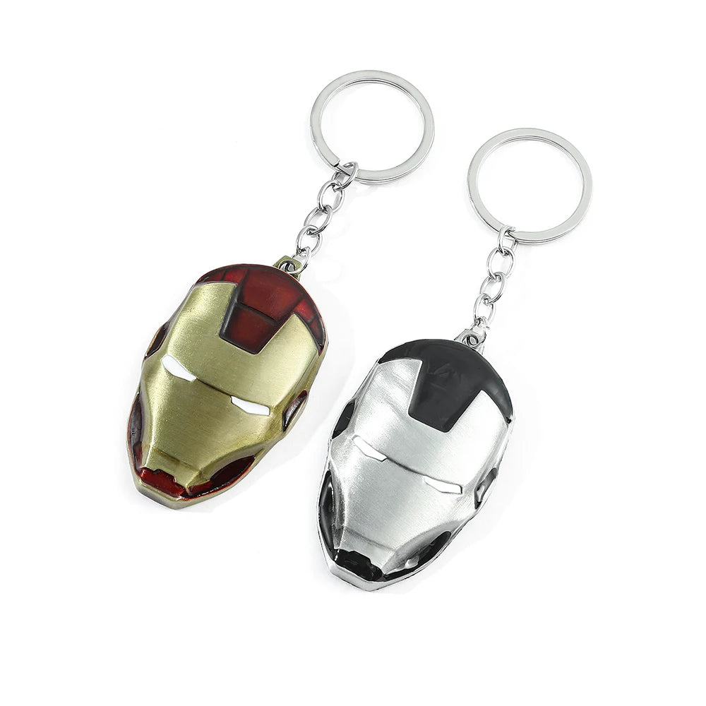 Superhero Keychains Avengers Tony Stark Iron Man Keyring Fashion Pendant Key Holder Bag Ornament For Friend Gift