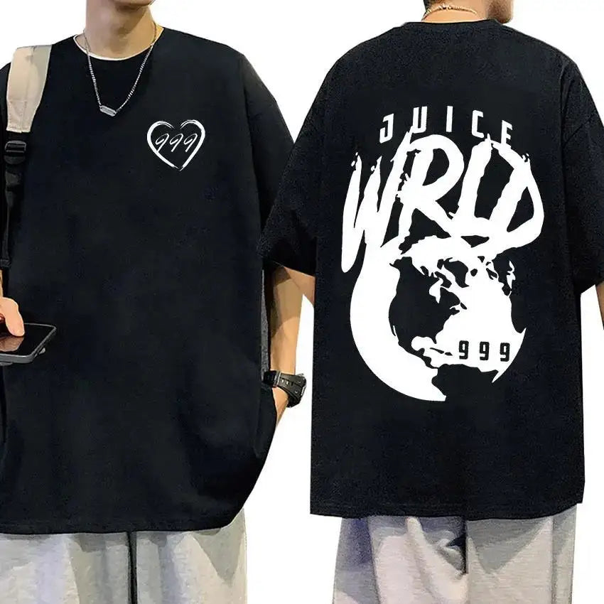 Juice WRLD T Shirt for Men and Women Casual Hip Hop Summer Sweatshirts Black Pullover for Boys and Girls