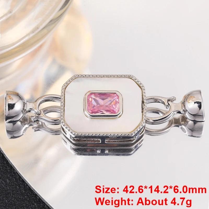 Juya 18K Gold Silver Plated Fasteners Accessories Creative Closure Lock Clasps For DIY Needlework Beads Pearls Jewelry Making