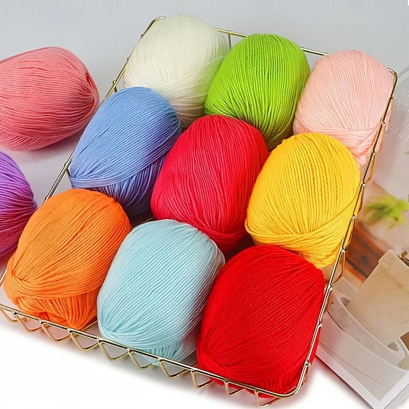 1pc 50g Yarn Crochet Silk Hand Knitted milk fleece Yarn for Knitting Doll Sweater hat Line DIY Amigurumi Threads