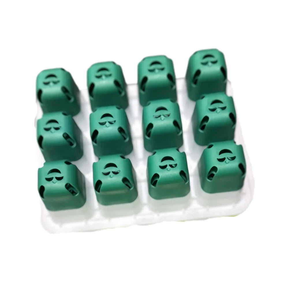 12 Holes Seed Starter Tray Soft Silicone Seedling Dish Breathable Reusable Thickening Plant Growth Tray Box for Indoor Garden
