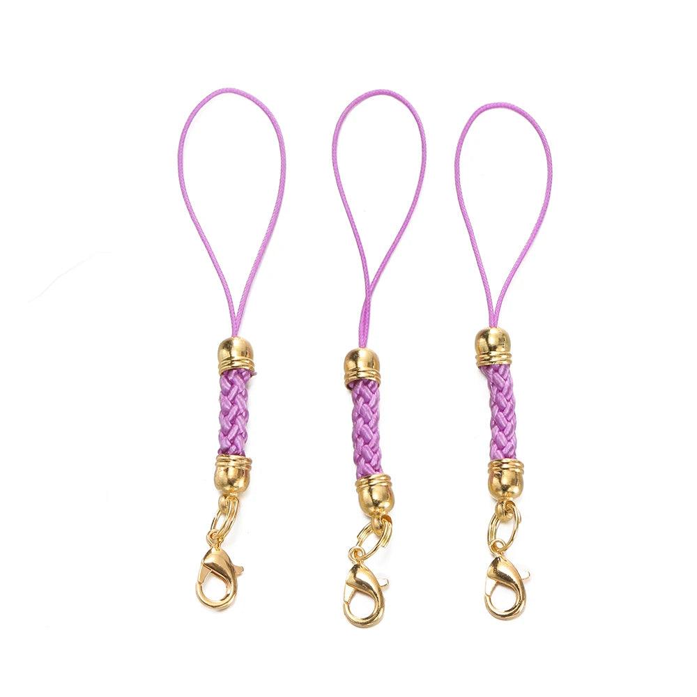 10/20pcs Keychain Rope with Lobster Clasp Jump Rings Lanyard Lariat Strap Cord For DIY Keyring Pendant Jewelry Making Supplies